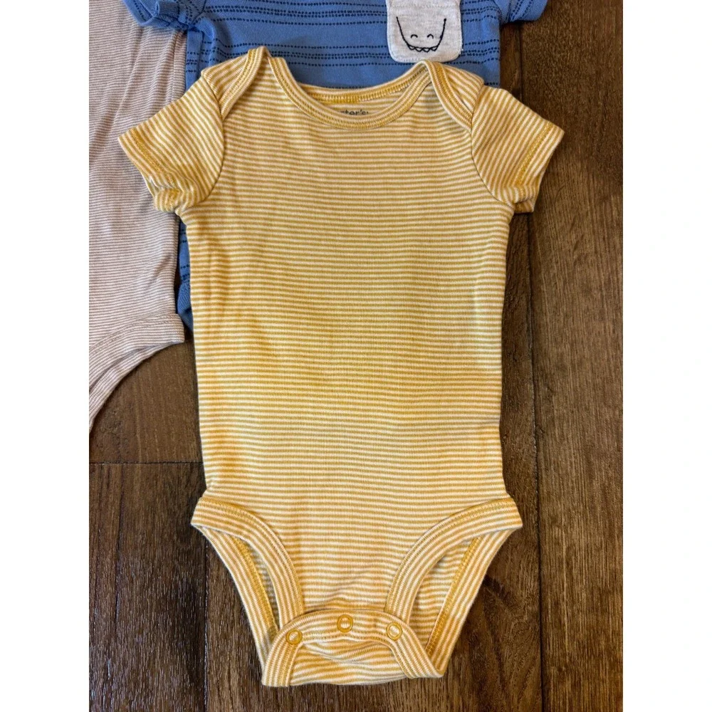 Carters Baby Boy Clothes Bodysuits 6 Months Lot Bundle Tee Shirts Short Sleeved